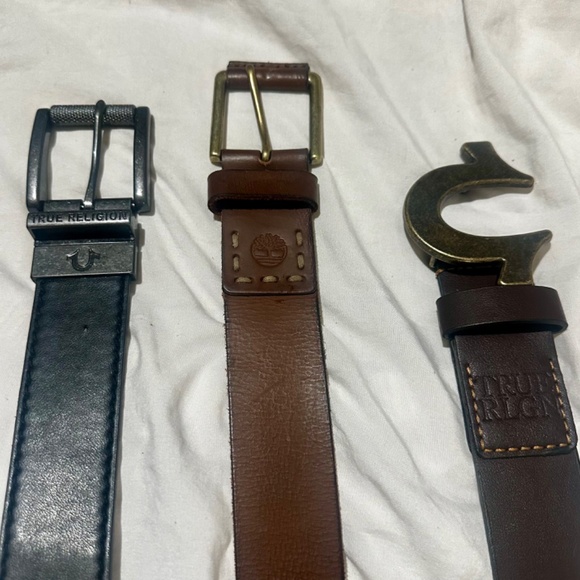 Men’s belts True Religion and Timberland - Picture 2 of 2